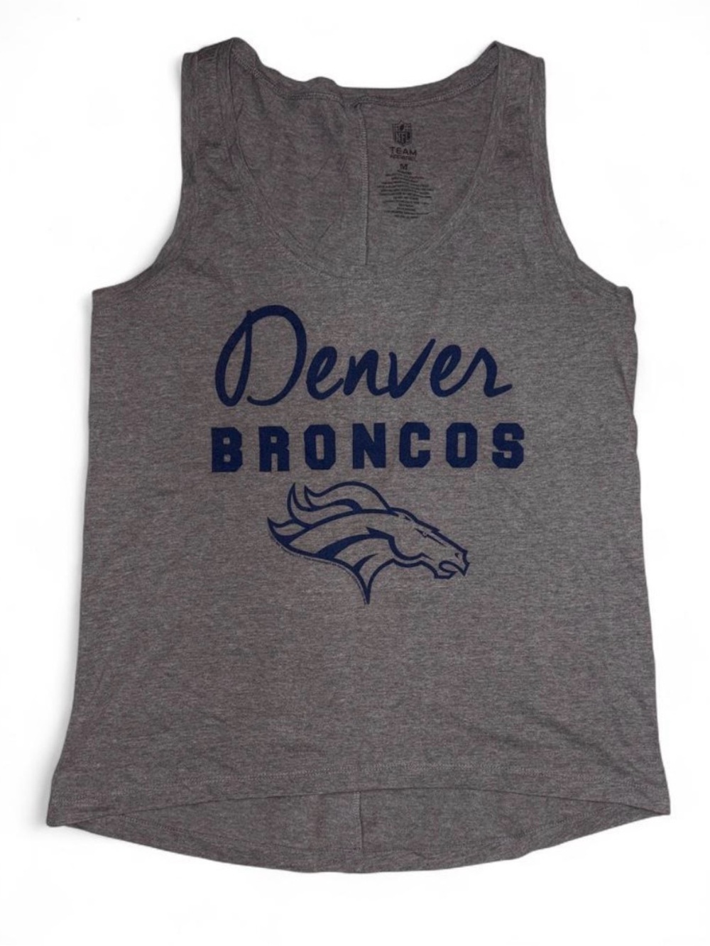 NFL Denver Broncos Gray Tank with Navy Logo